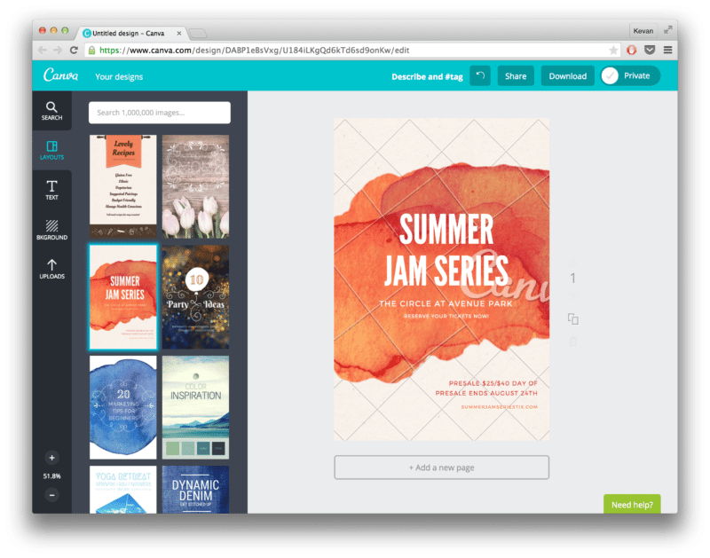 Canva screenshot Pinterest