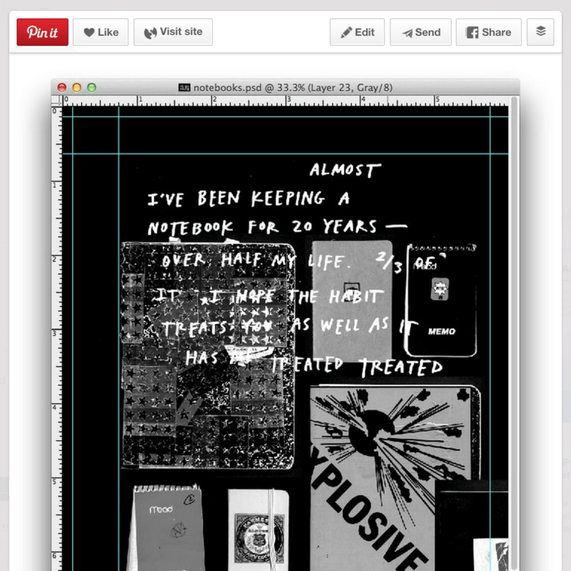 Really neat look into Austin Kleon's editorial process. Here's an in-progress look at his new book.