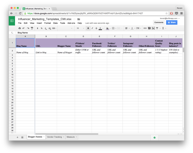 Influencer Marketing Template