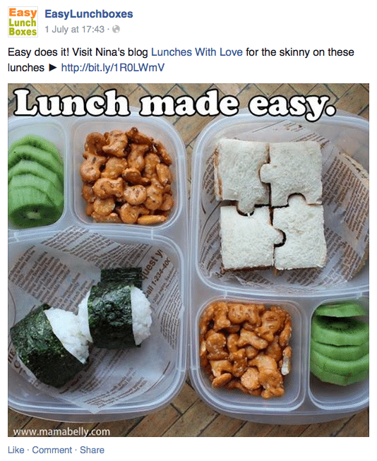 EasyLunchboxes Facebook page