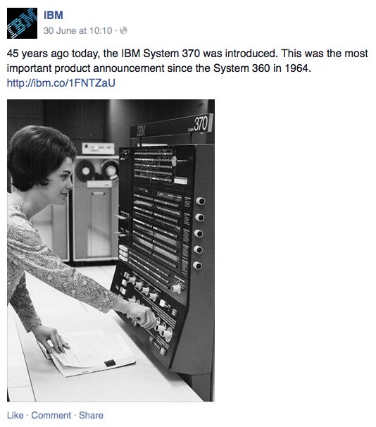 IBM - Facebook post