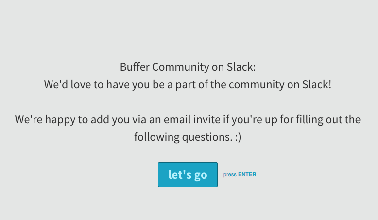 Buffer Slack community