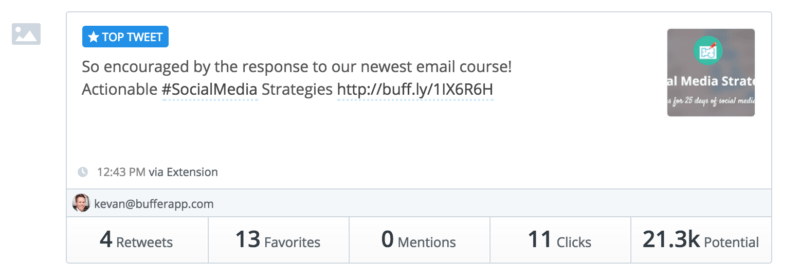 Buffer stats example