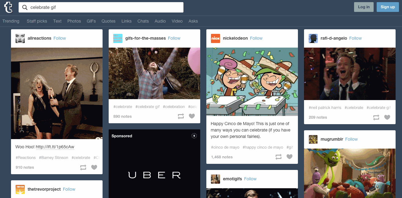 Tumblr search