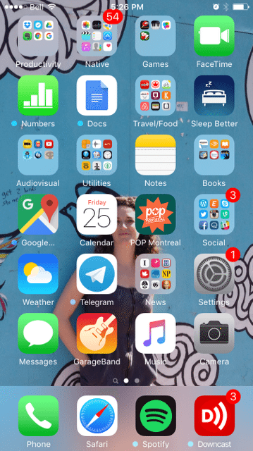 Dan Levy's home screen