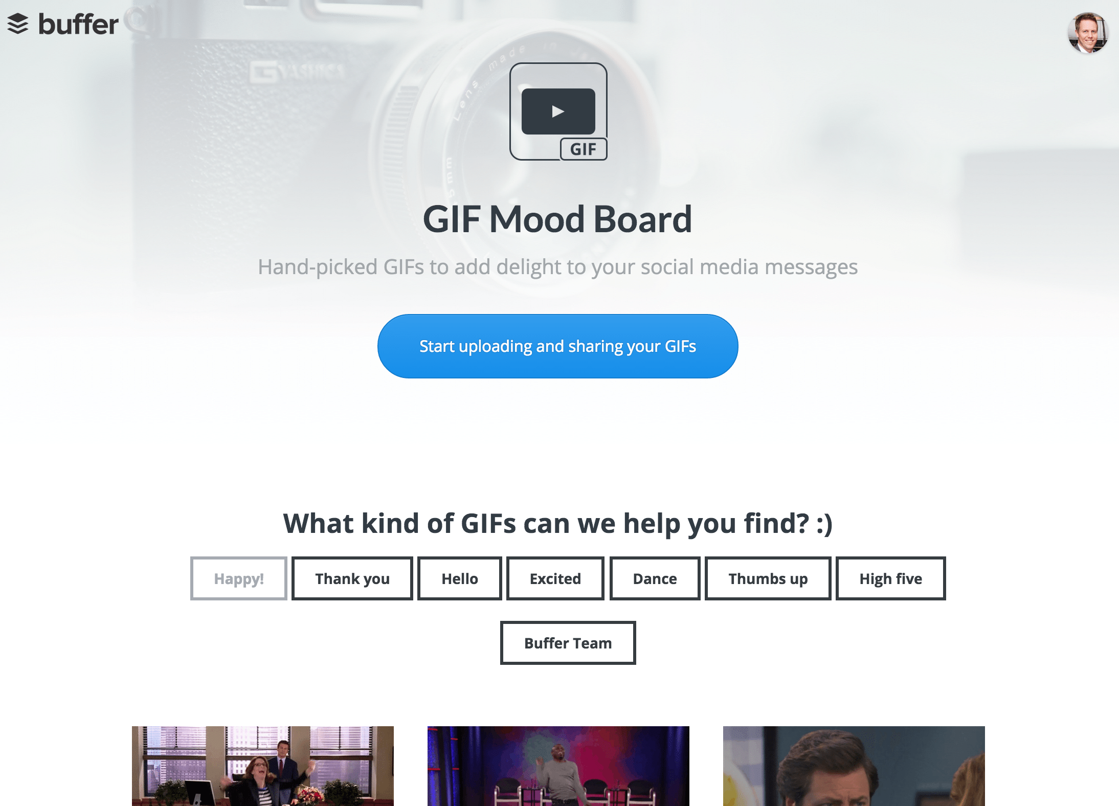 GIF mood board