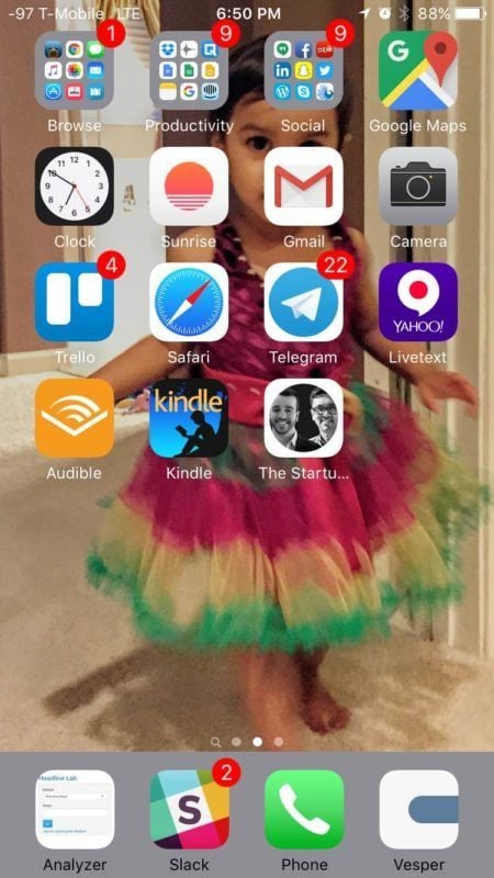 Hiten Shah's home screen