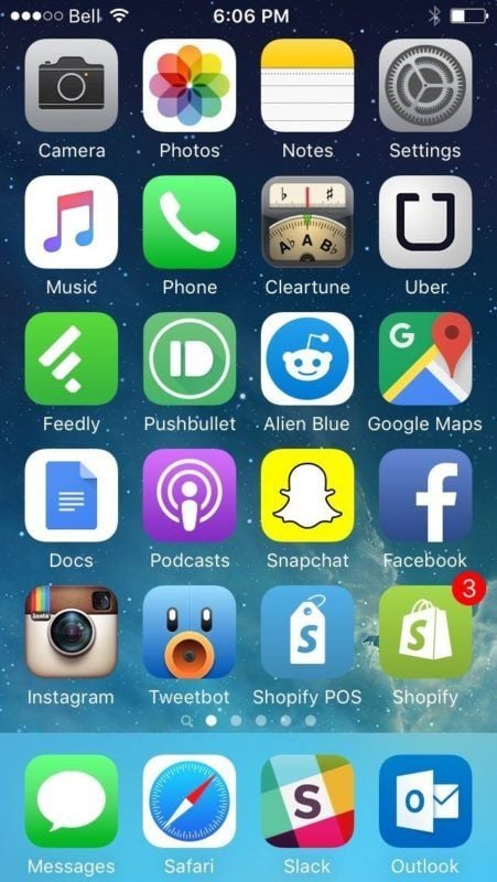 Mark Macdonald's home screen