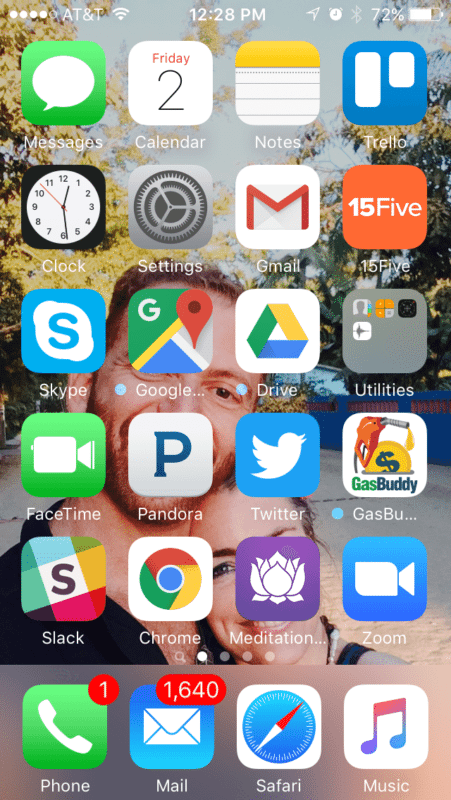 David Mizne's homescreen