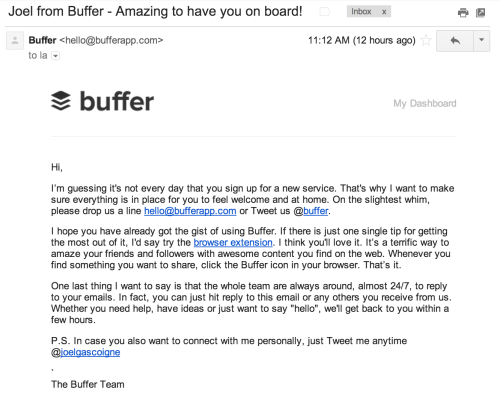 buffer-welcome