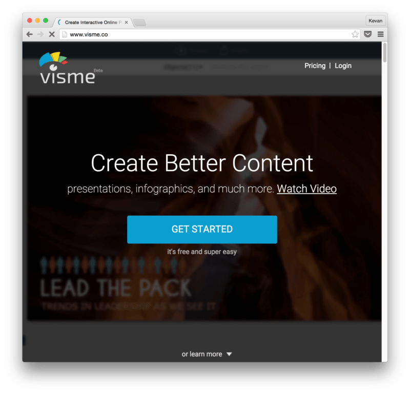 Visme Website