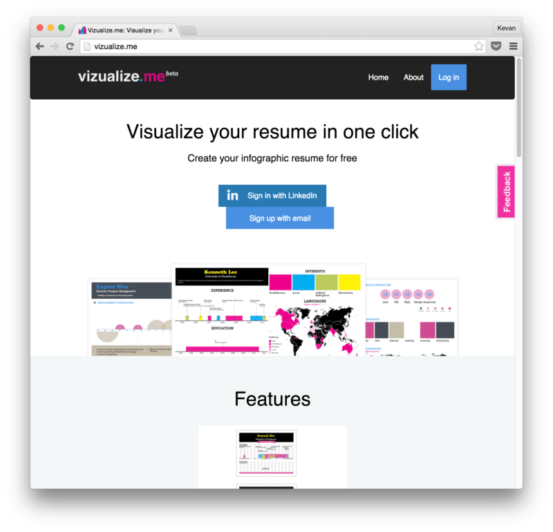 Visualize me Website
