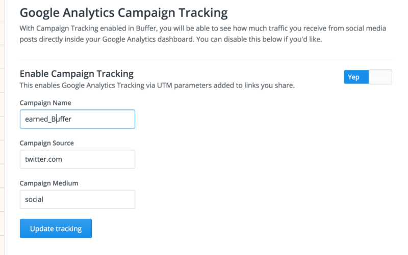 campaign tracking utms buffer