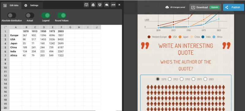 infogram spreadsheet and template