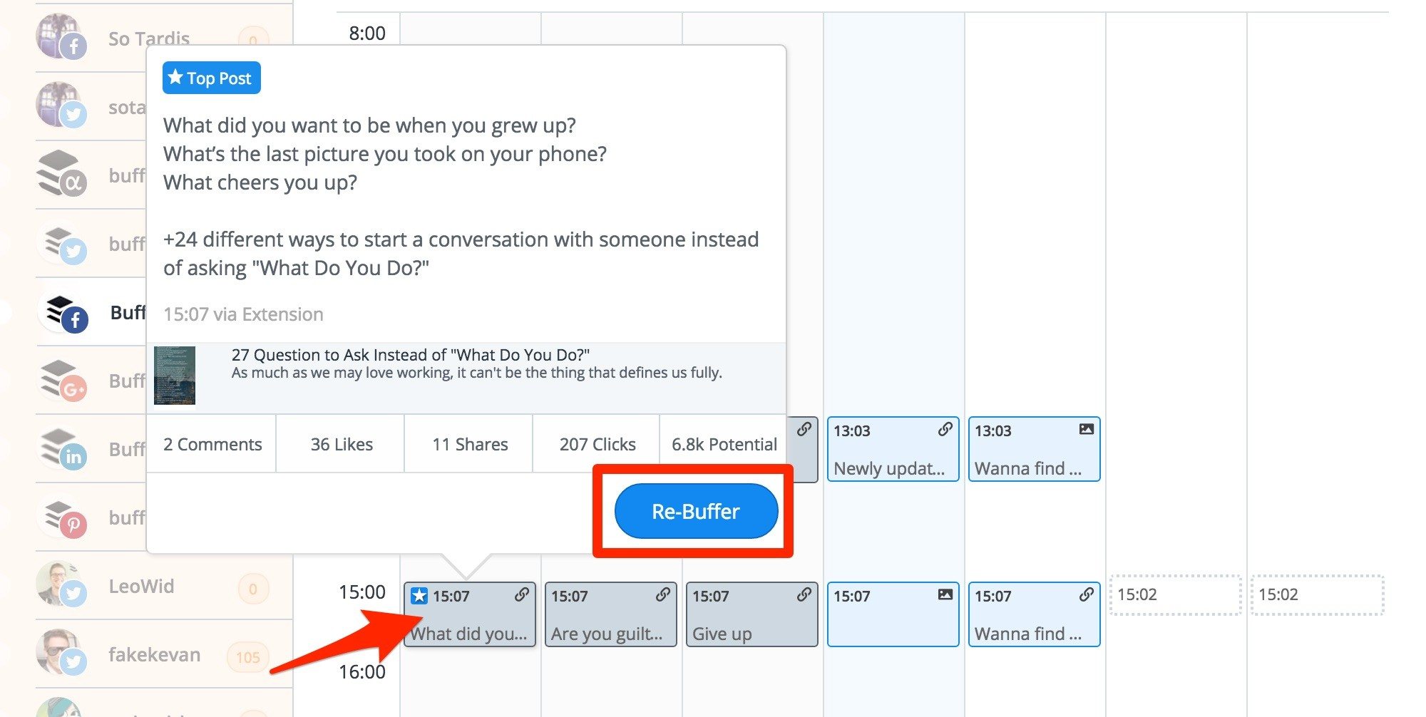 Re-Buffer with The Social Media Calendar 2