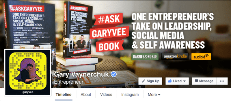 Facebook, Facebook pages, Gary Vaynerchuk