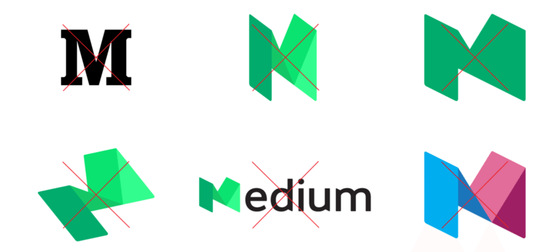 incorrect medium logos