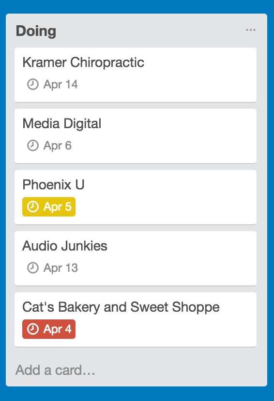 Trello tracking