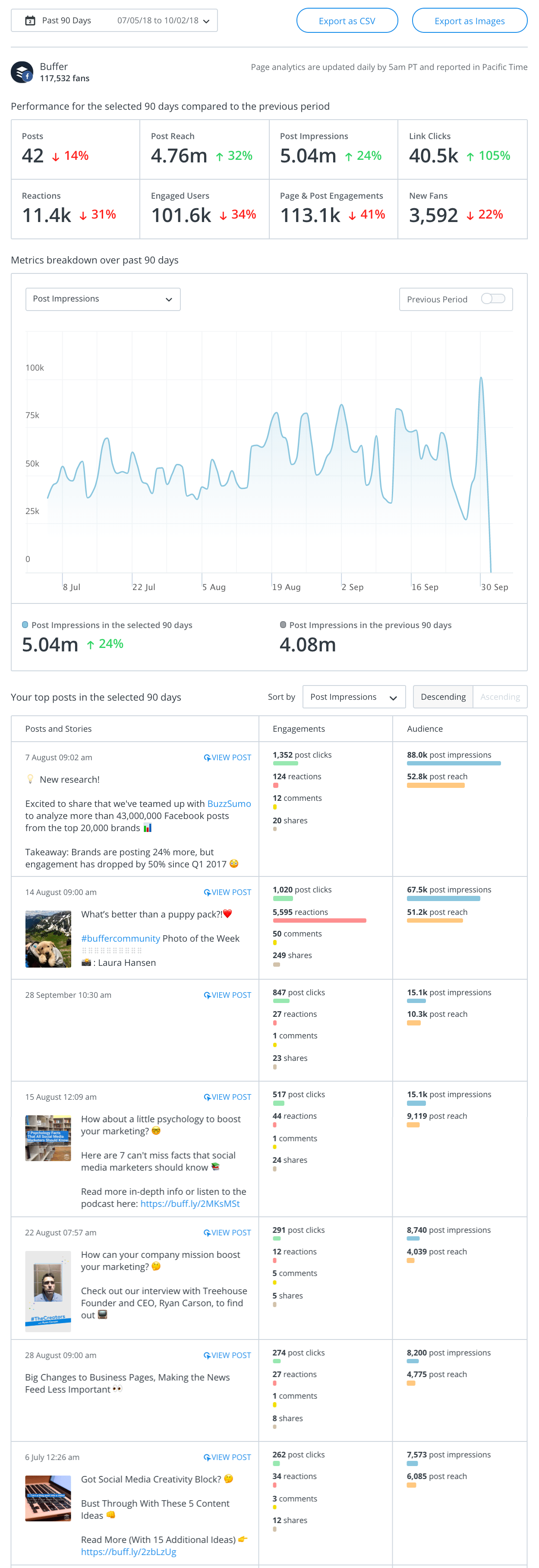 Buffer Overview Report