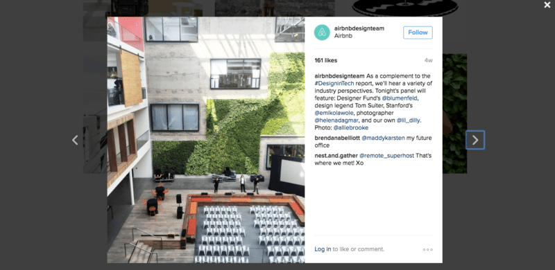 Airbnb Design Team Instagram Account