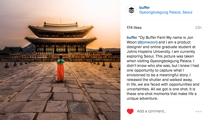 Buffer, Buffer Instagram, User generated content, UGC, instagram growth, instagram