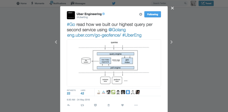 Uber's Engineering Twitter Account