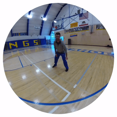 Playing basketball with Snapchat Spectacles