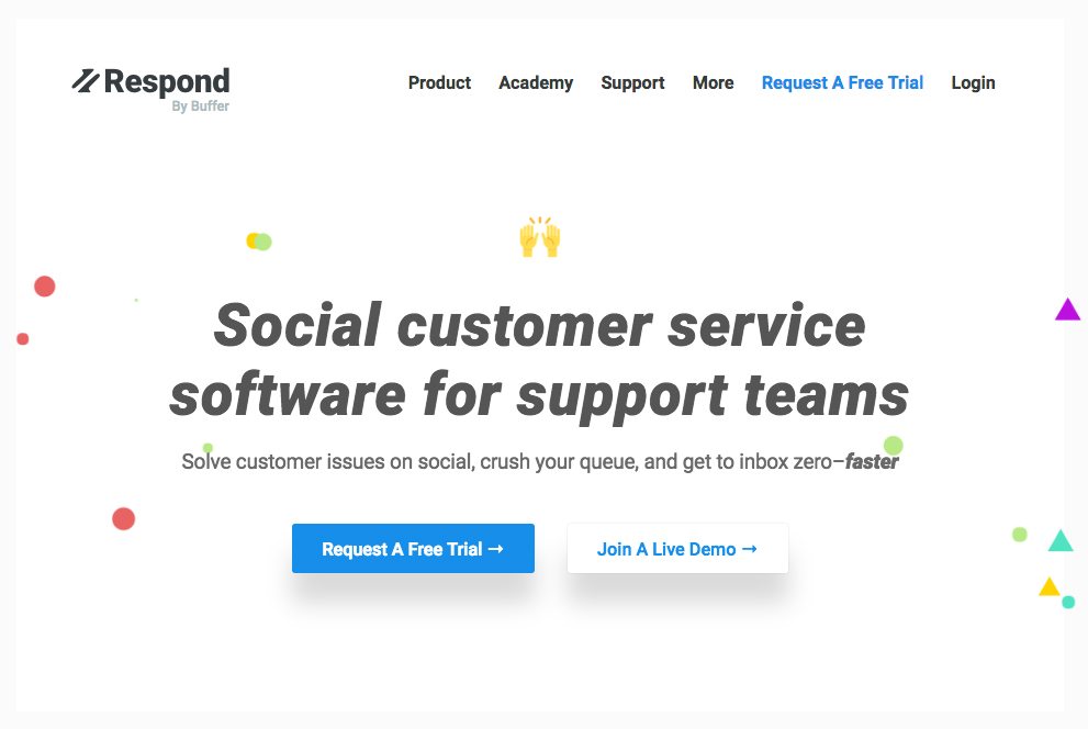 Respond by Buffer Landing Page