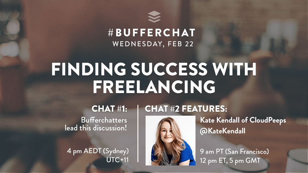 Bufferchat on February 22, 2017 (Topic = Finding Success With Freelancing)