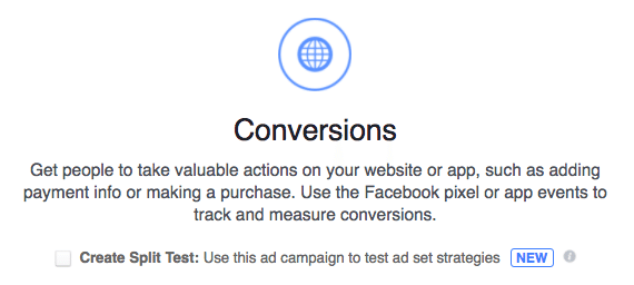 Conversions objective Conversions objective