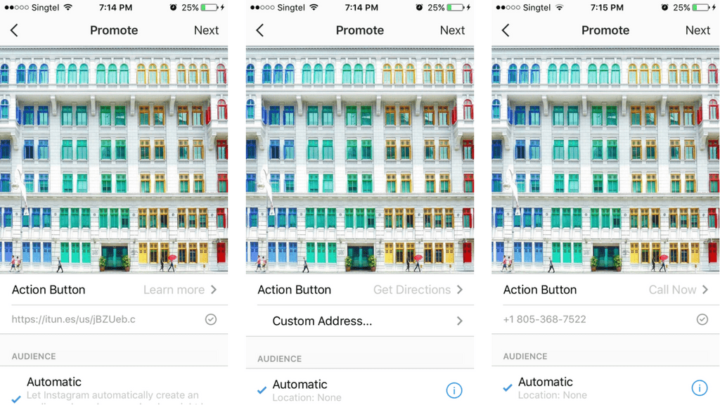 Instagram ads from Instagram app action buttons Instagram ads from Instagram app action buttons