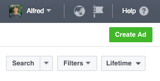 Create ad button Create ad button