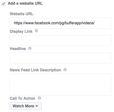 Single video ad URL