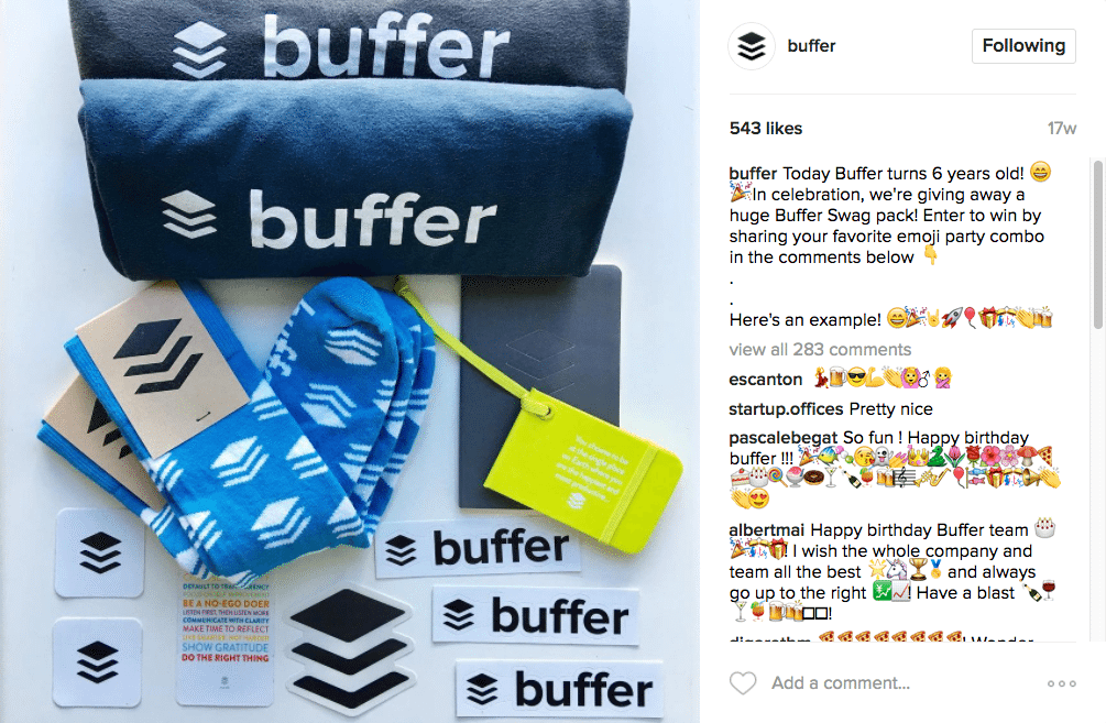 Buffer Instagram giveaway contest Buffer Instagram giveaway contest
