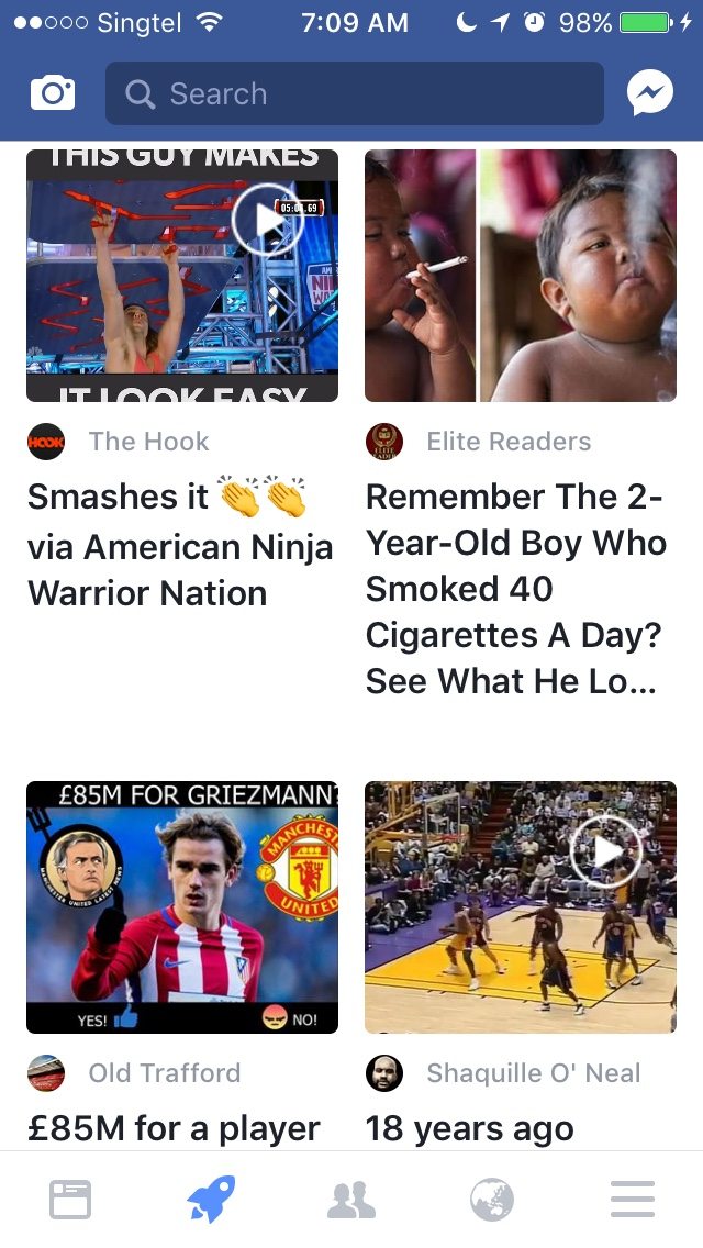 Facebook Secondary News Feed
