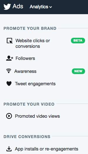 Twitter Ads Objectives