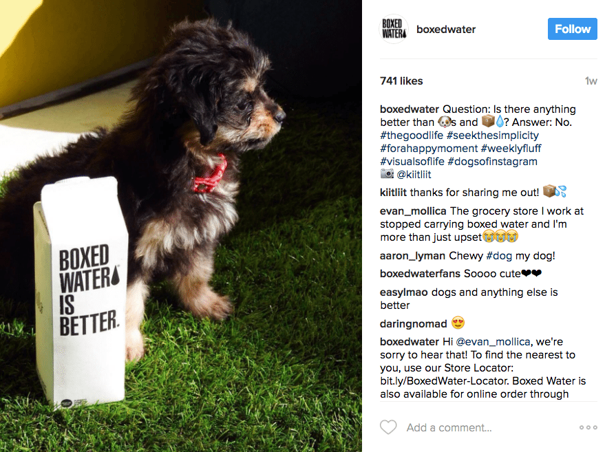 User-generated content by Boxed Water's customers