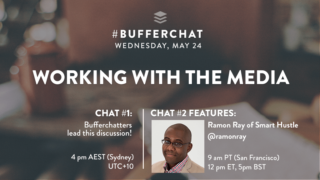 Bufferchat on May 24, 2017 (Topic = Working with the Media)