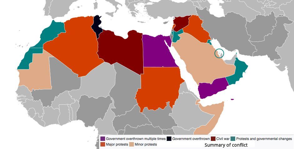 Arab Spring Map Overview
