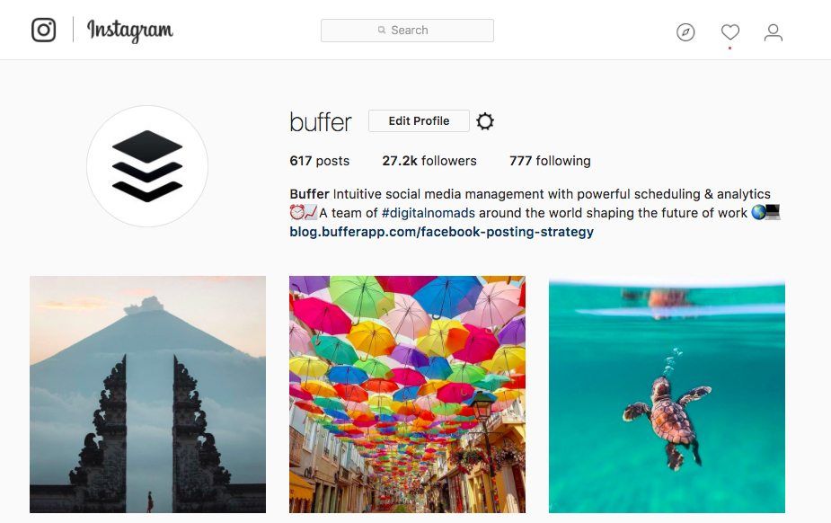 Buffer Instagram Profile