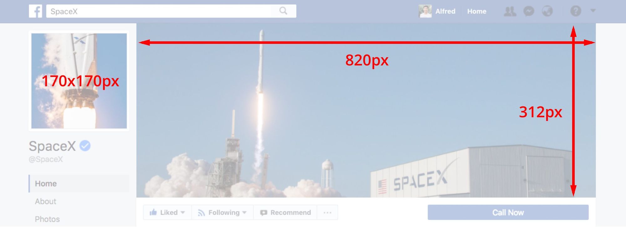 Facebook cover photo desktop sizing guide