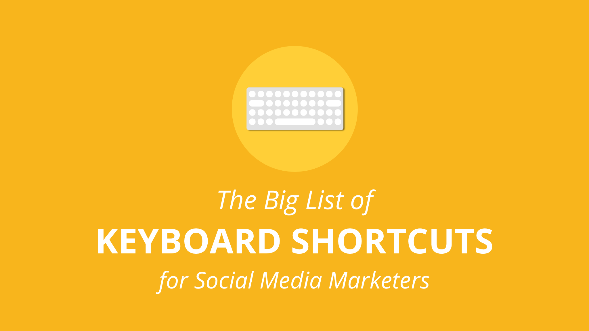 Social Media Keyboard Shortcuts