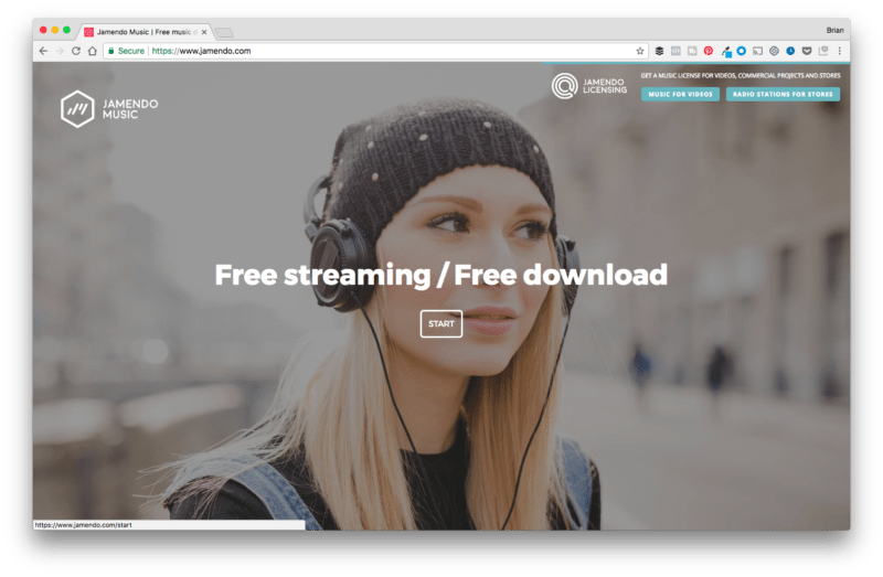 Jamendo Music Page Preview