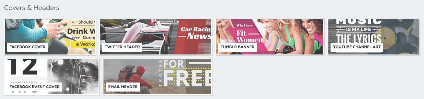 Crello cover photo options Crello cover photo options