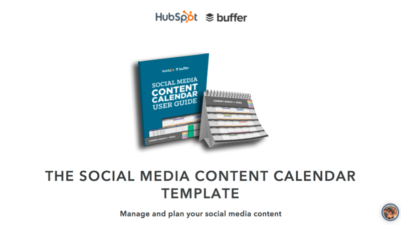HubSpot and Buffer Social Media Calendar