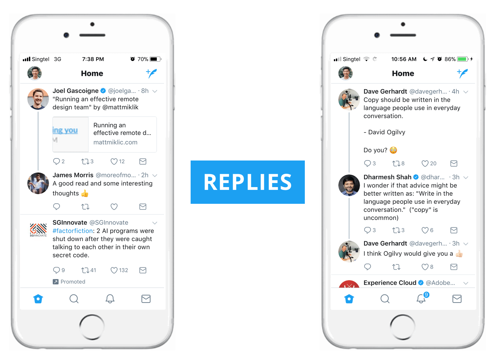Twitter replies