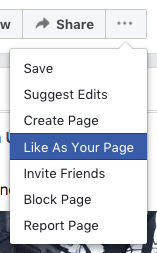 Facebook Like As Your Page