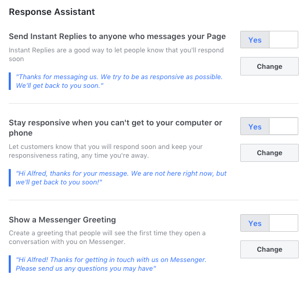 Facebook Page Response Assistant