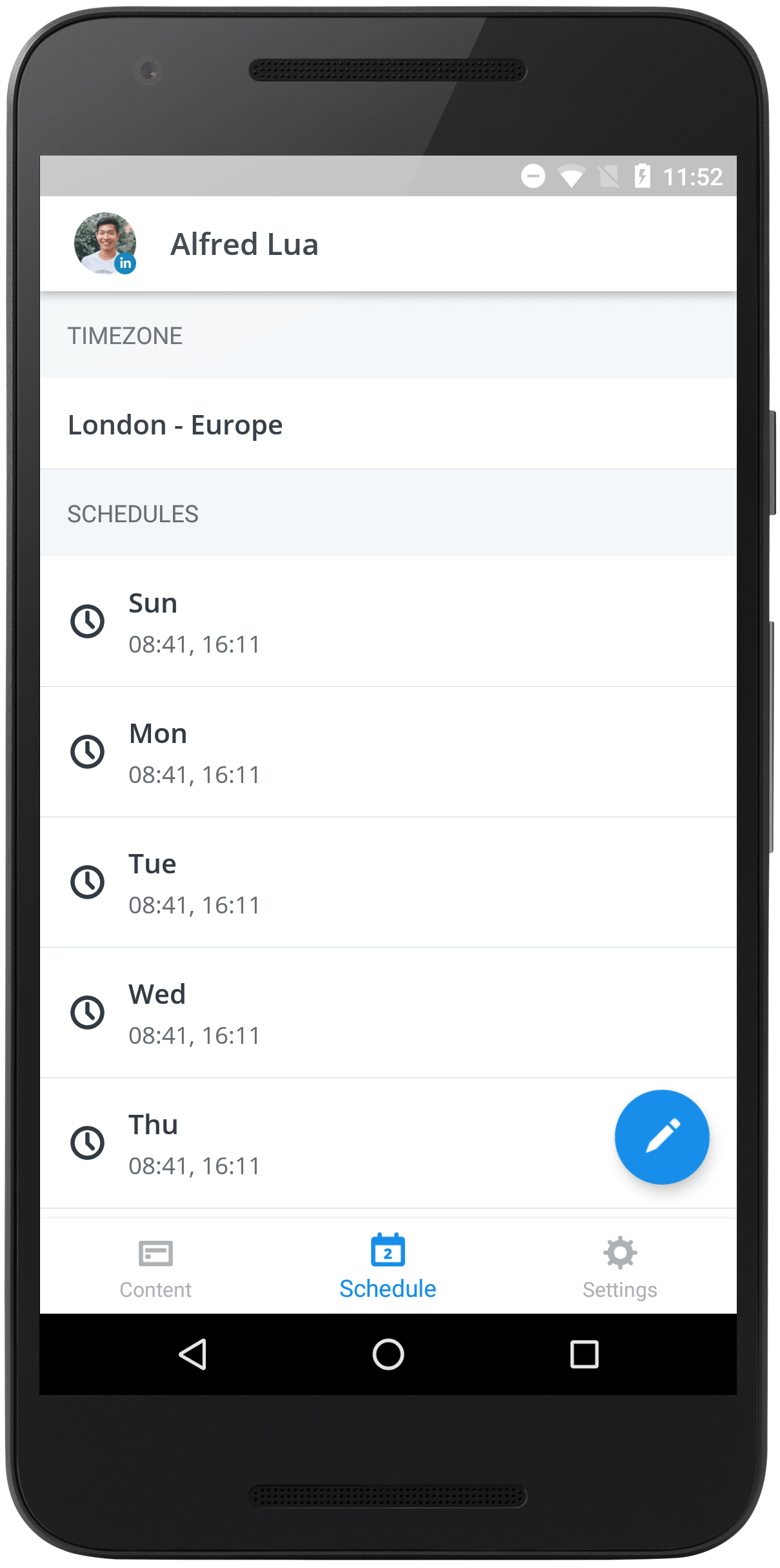 Schedule post 1 (Android)