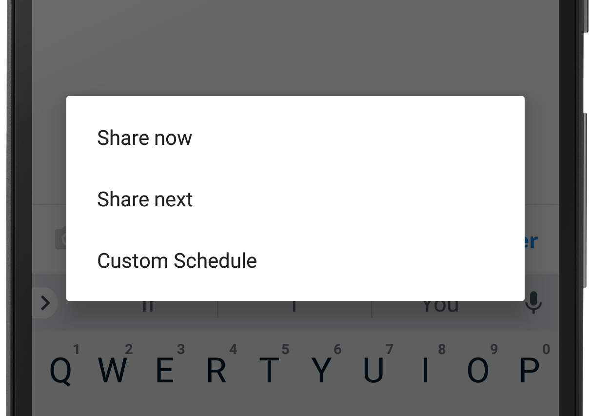 Sharing options (Android)